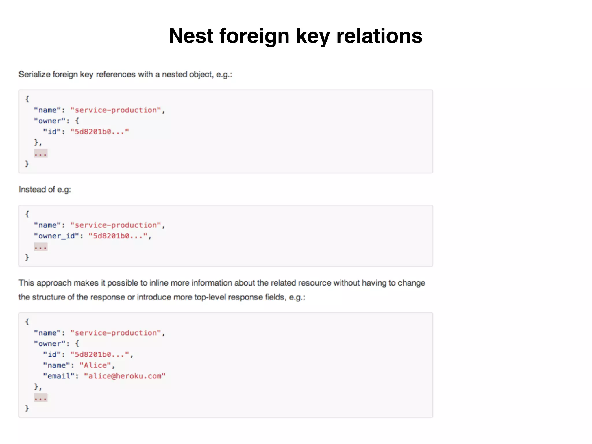 Nest foreign key relations
 