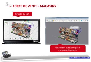 FORCE DE VENTE - MAGASINS
Notification et révision par le
merchandising central
Révision du plan
www.kalistasolutions.fr
 