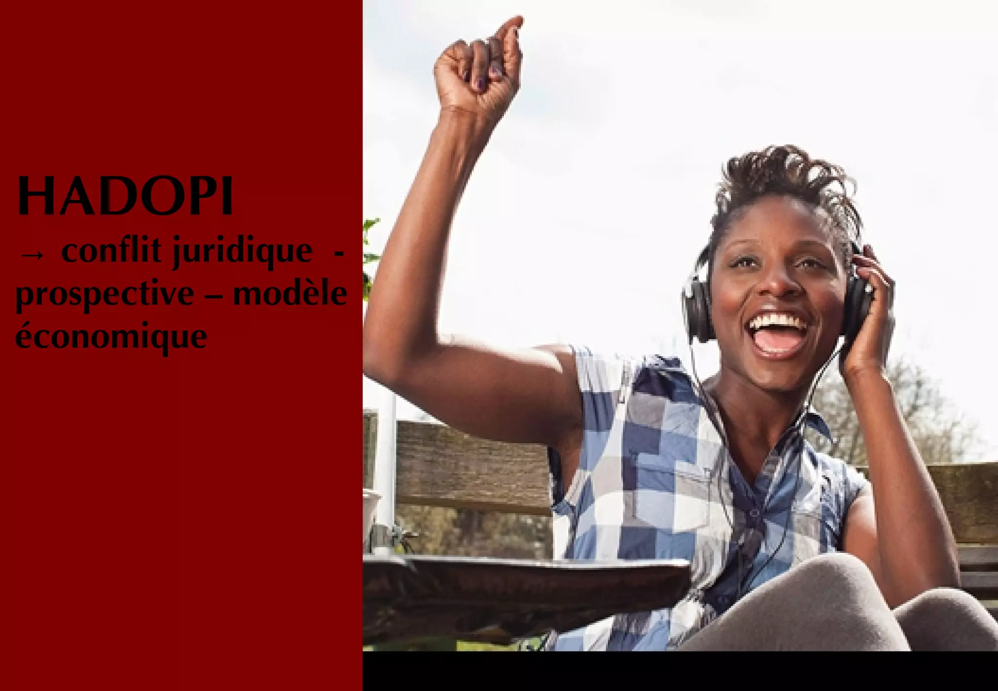 HADOPI
→ confit juridique -
prospective – modèle
économique
 