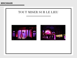 BENCHMARK

TOUT MISER SUR LE LIEU

 