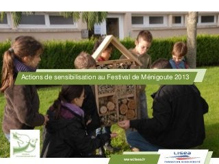 www.lisea.fr
Actions de sensibilisation au Festival de Ménigoute 2013
www.lisea.fr
 