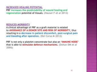 PLATELET RICH FIBRIN - ROLE IN PERIODONTICS | PPTX