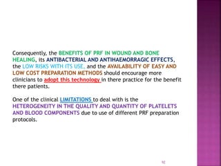 PLATELET RICH FIBRIN - ROLE IN PERIODONTICS | PPTX