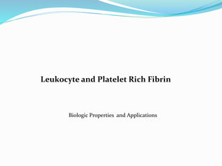 platelet rich fibrin | PPTX