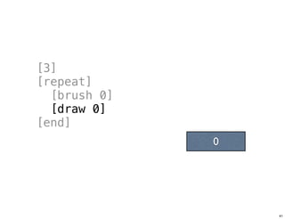 [3]
[repeat]
[brush 0]
[draw 0]
[end]
0
Tuesday, June 25, 13
 