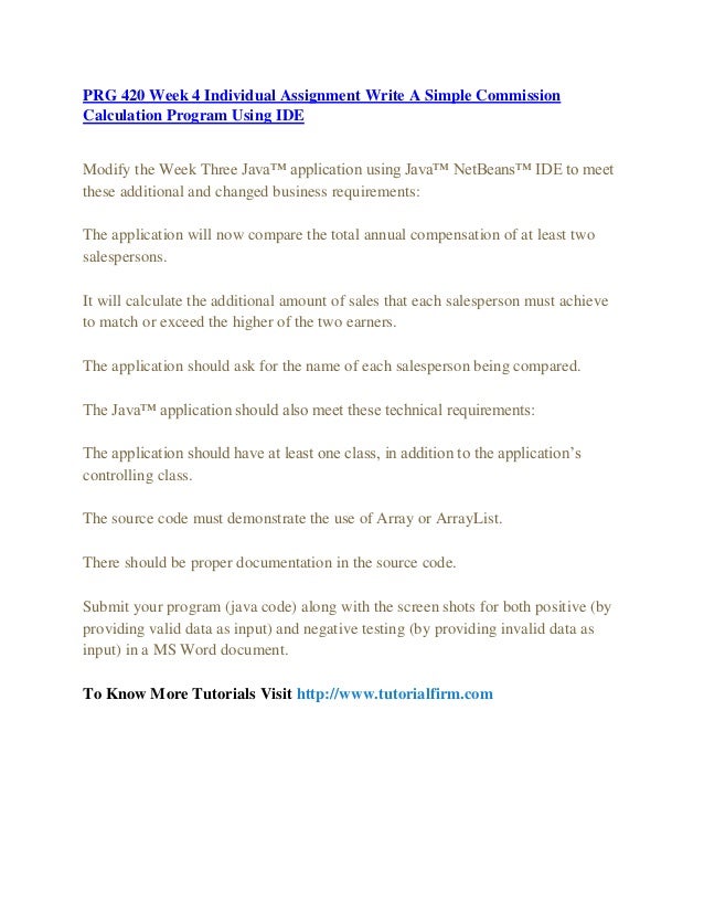 the application will now compare the total annual compensation of at least two salespersons Description of testing 1) program was modified to compare total annual compensation of at least two salespersons this is the end of the preview sign up to access the rest of the document. the application will now compare the total annual compensation of at least two salespersons Description of testing 1) program was modified to compare total annual compensation of at least two salespersons this is the end of the preview sign up to access the rest of the document.