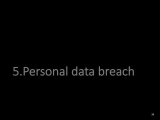 5.Personal data breach
38
 