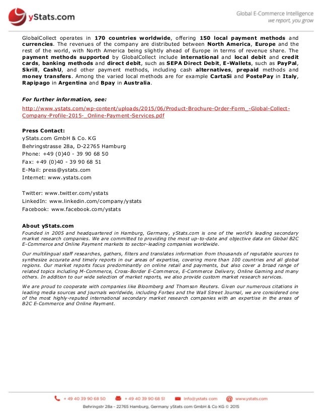 Press Release Global Collect Company Profile 2015 Online Payment Services