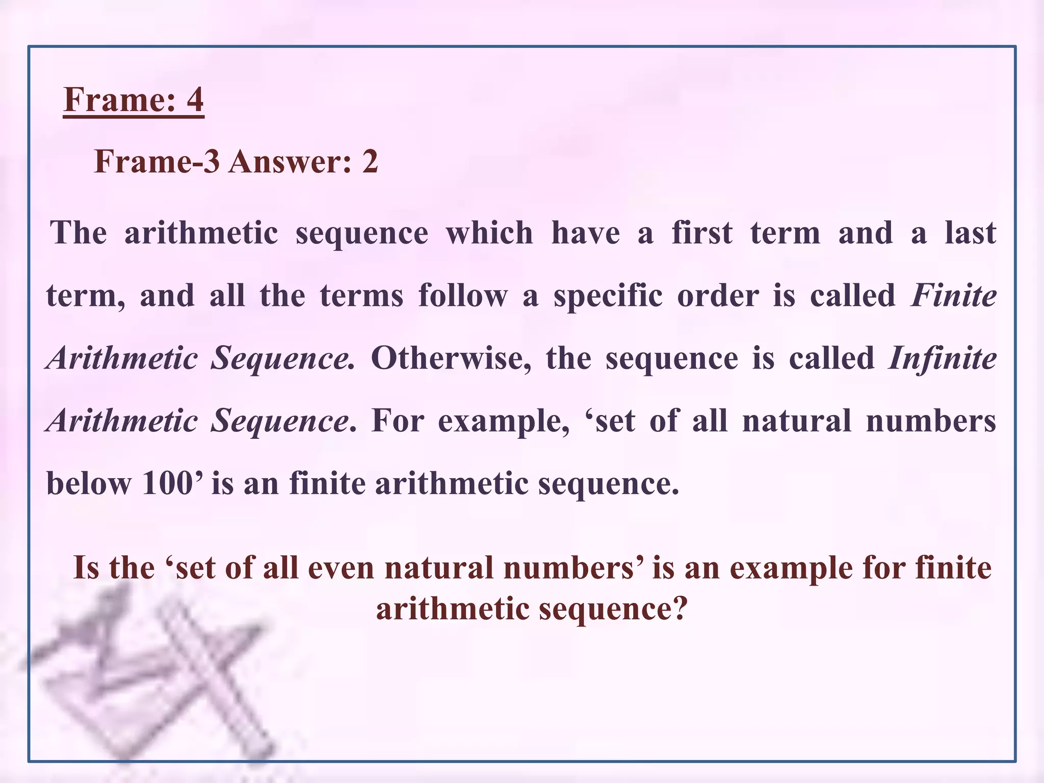 LINEAR PROGRAMMING-Arithmetic Sequences | PPT