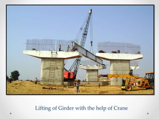 Lifting of Girder with the help of Crane
 