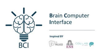 Brain Computer
Interface
Inspired BY
 