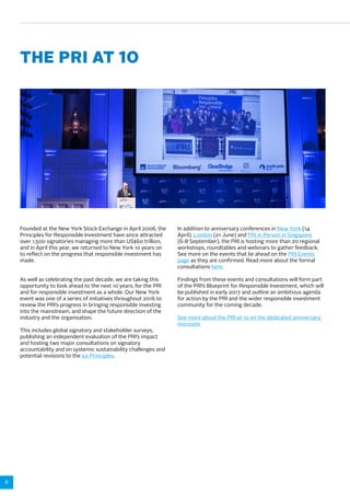 PRINCIPLES FOR RESPONSIBLE INVESTMENT ANNUAL REPORT | PDF
