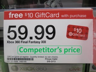 Competitor’s price