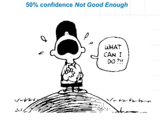50% confidence Not Good Enough
 