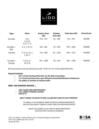 Lido by Bosa - Price, Details & Specs - www.vuppie.com