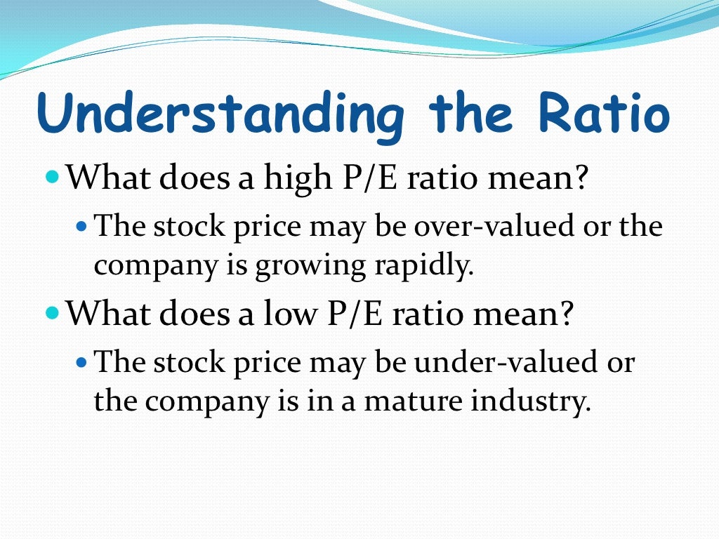 Price Earnings Ratio