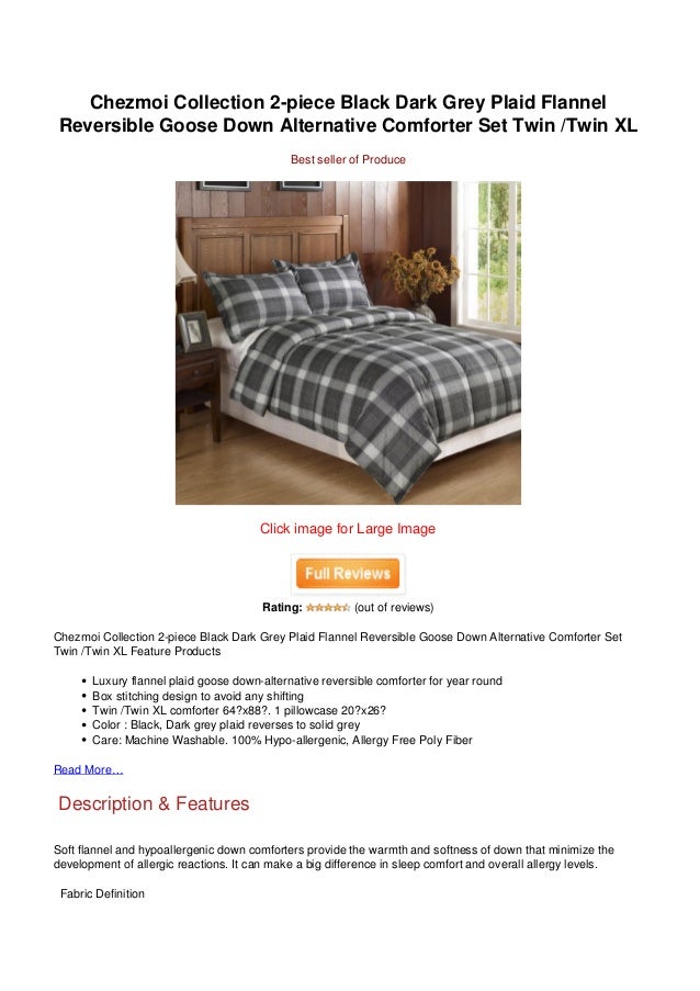 Price Chezmoi Collection 2 Piece Black Dark Grey Plaid Flannel Revers