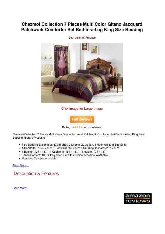 Price Chezmoi Collection 7 Pieces Multi Color Gitano Jacquard Patchwo