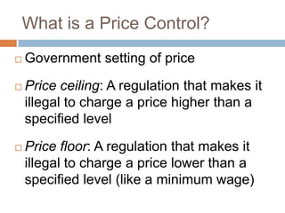 Price Control Issue Price controls | PPTX