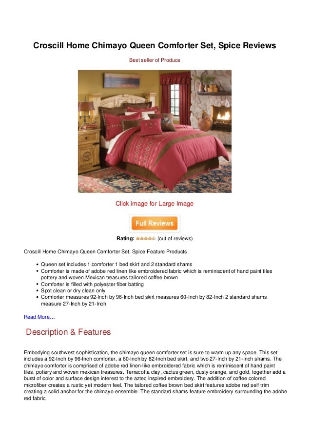 Price Croscill Home Chimayo Queen Comforter Set Spice Reviews