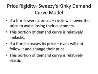 Price Rigidity Graph Price determination under oligopoly | PPTX