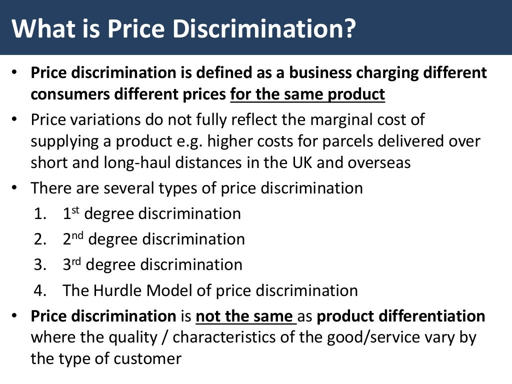 Examples Of Price Discrimination In Healthcare
