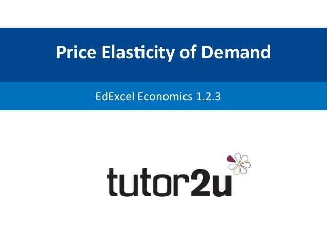 Price Elasticity Demand