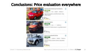 Conclusions: Price evaluation everywhere
25XConf ’17 Hamburg/Manchester Data Science, Delivered Continuously – A. Wider & ...