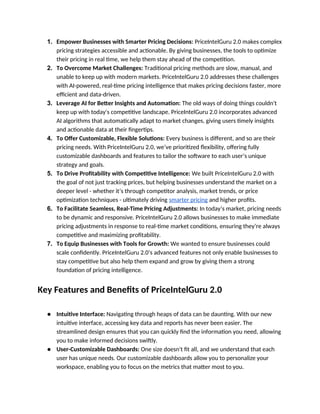 PriceIntelGuru 2.0: The Future of Competitive Pricing Intelligence | DOCX
