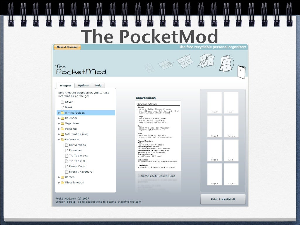 The PocketMod