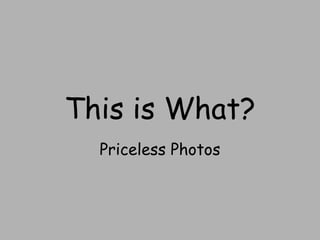 This is What? Priceless Photos 