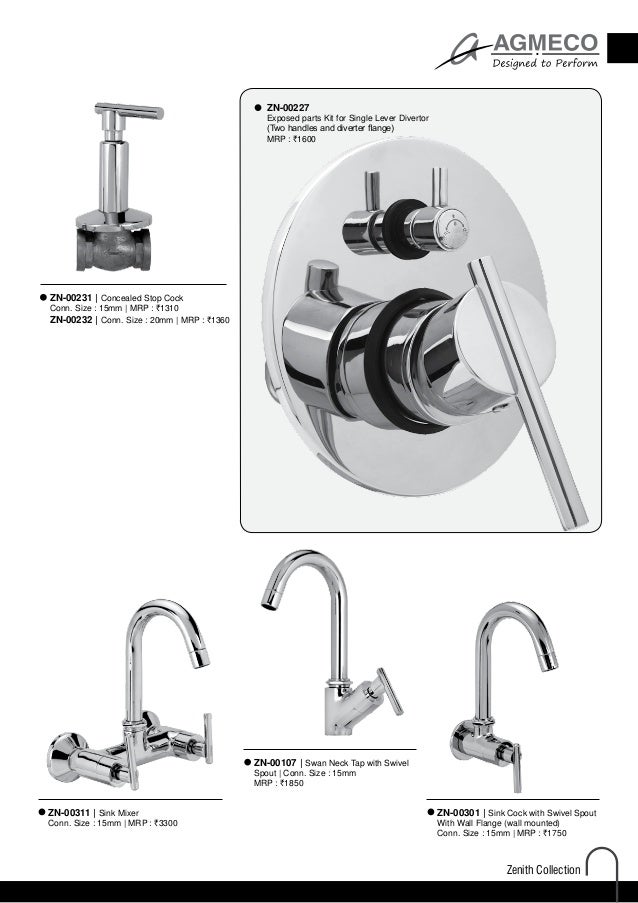 AGMECO Faucets Price List 2014