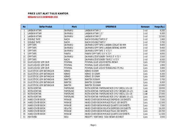 Pricelist atk (18 -11-2013)