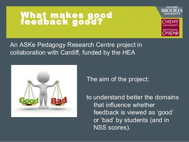 What makes good feedback good prof margaret price