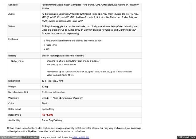 Iphone 6 Price In Pakistan And Specification