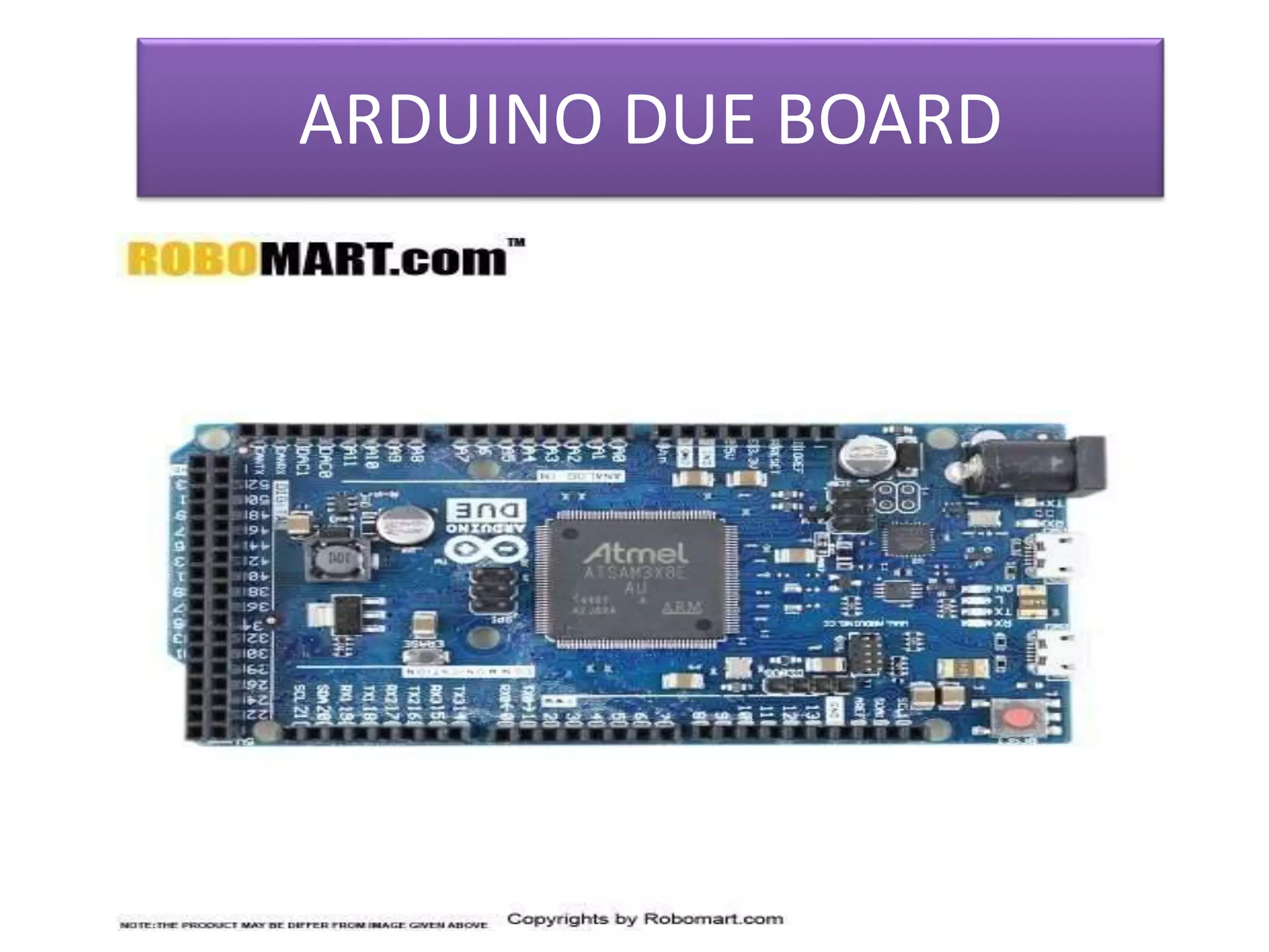 Price of Arduino Due by ROBOMART | PPT