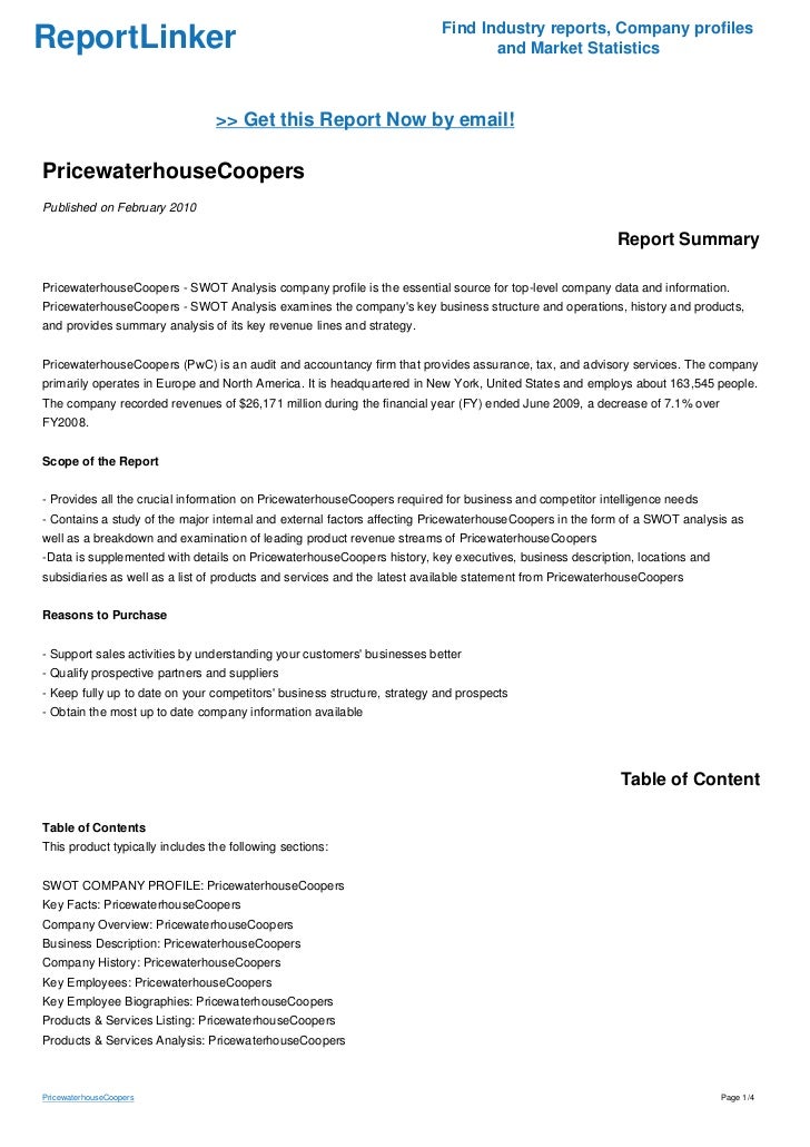 PricewaterhouseCoopers