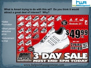 [object Object],[object Object],[object Object],What is Amart trying to do with this ad?  Do you think it would attract a great deal of interest?  Why? ,[object Object]