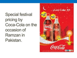 Special festival
pricing by
Coca-Cola on the
occasion of
Ramzan in
Pakistan.
 