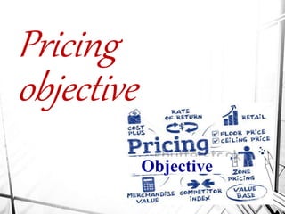 Pricing
objective
Objective
 