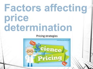 Factors affecting
price
determination
 