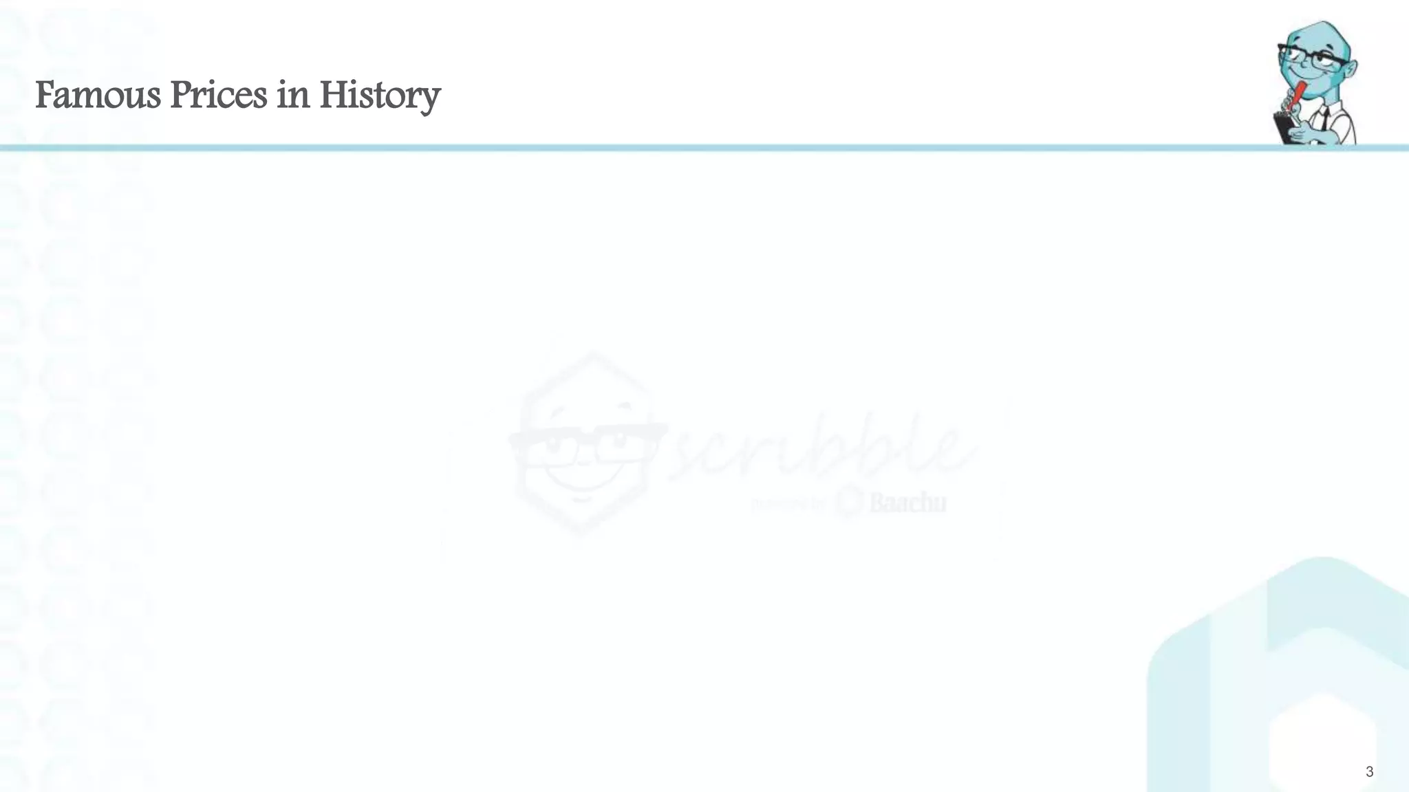 Famous Prices in History
3
 