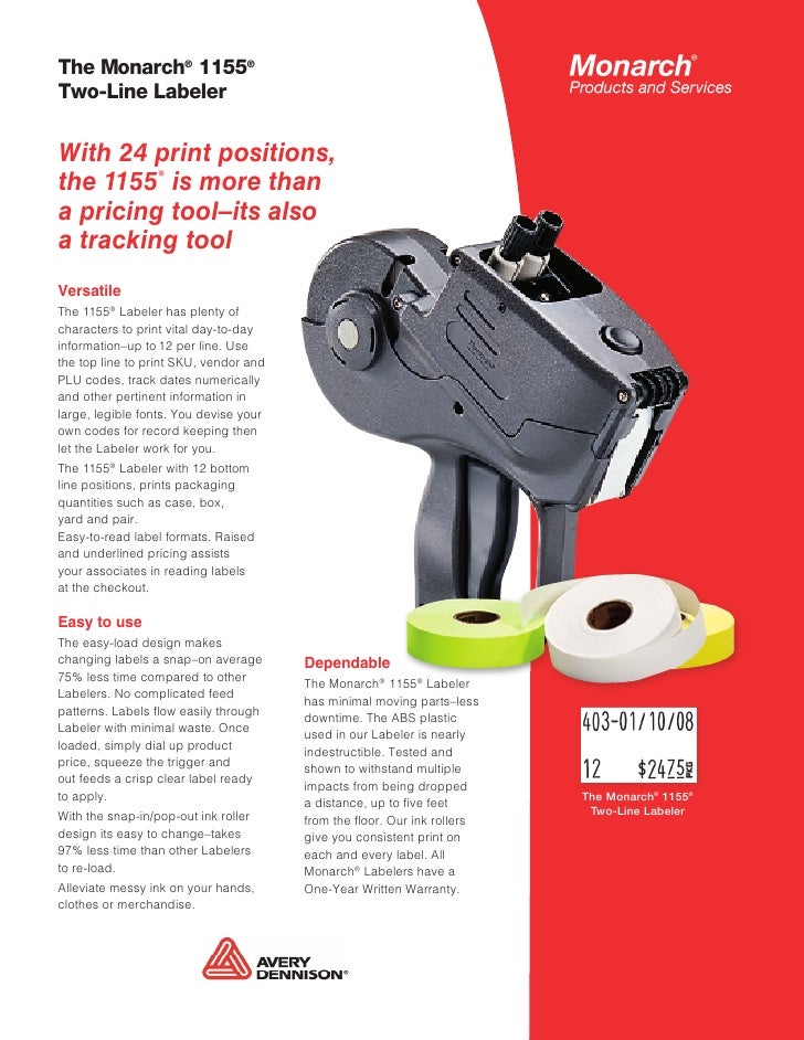 The Monarch 1155 Pricing gun