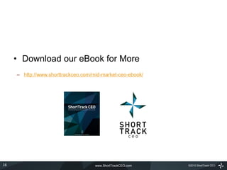 • Download our eBook for More
     – http://www.shorttrackceo.com/mid-market-ceo-ebook/




16                                   www.ShortTrackCEO.com   ©2010 ShortTrack CEO
 