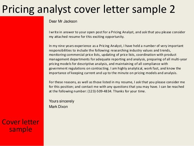 pricing analyst resumes