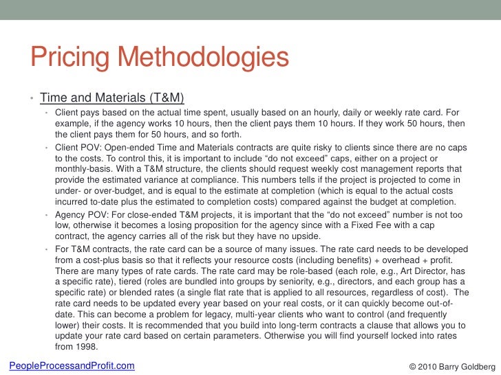 Pricing methodology 101