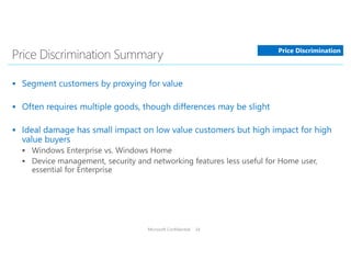 Microsoft Confidential 34
Price Discrimination
 