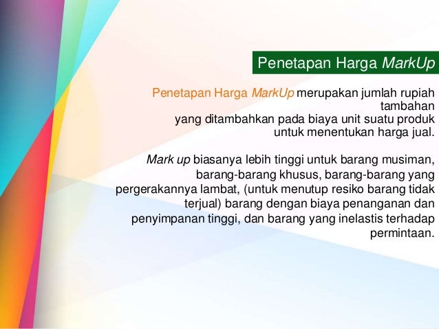 Mengembangkan Strategi Dan Program Penetapan Harga