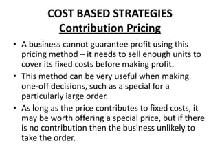 Pricing strategies sl & hl content | PPT