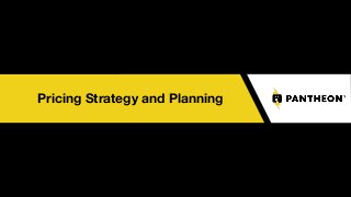 Pricing Strategy and Planning
 